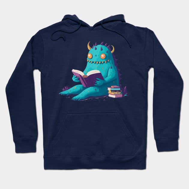 Happy Reader Monster Hoodie by Poge